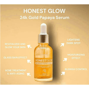 Honest Glow 24K Gold Papaya Serum - 30ml - Glow Getter Beauty