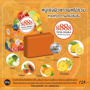 Original 8888 Total Double Whitening Soap - 80g - Glow Getter Beauty