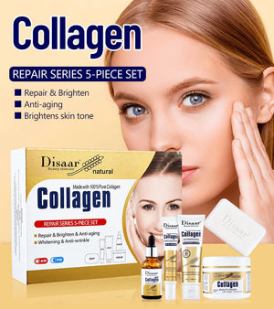 Disaar 100% Collagen Repair Skin Care Set - 5 pcs set - Glow Getter Beauty