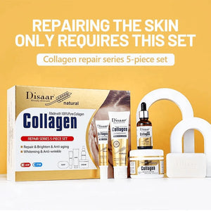 Disaar 100% Collagen Repair Skin Care Set - 5 pcs set - Glow Getter Beauty