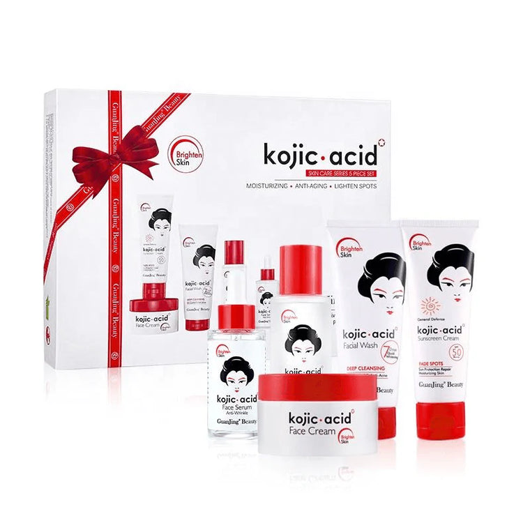 Kojic Acid Whitening Skin Care 5 pcs Set - Glow Getter Beauty