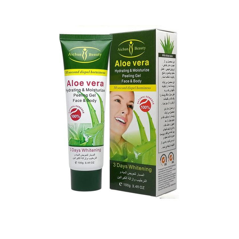 Aichun Aloe Vera Hydrating And Moisturizing Face Body Peeling Gel - 100g - Glow Getter Beauty