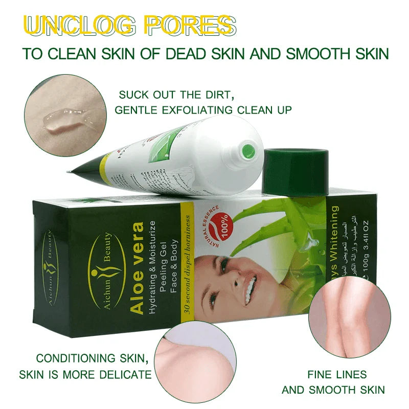 Aichun Aloe Vera Hydrating And Moisturizing Face Body Peeling Gel - 100g - Glow Getter Beauty
